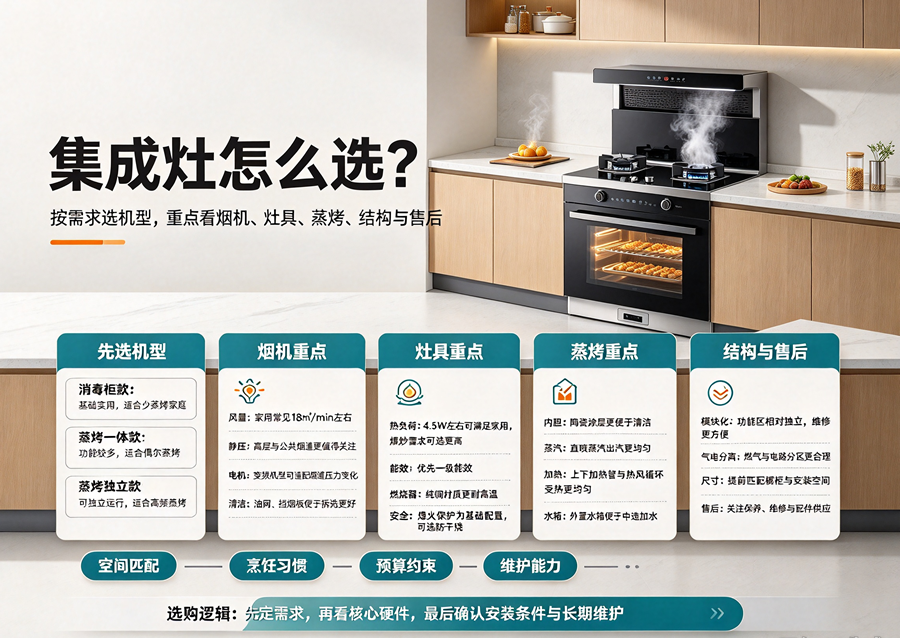 集成灶怎么选？避开噱头，看懂核心参数不踩坑