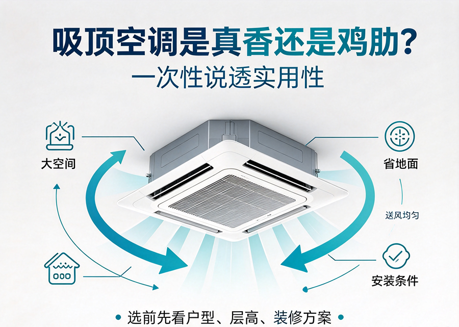 吸顶空调是真香还是鸡肋？一次性说透实用性