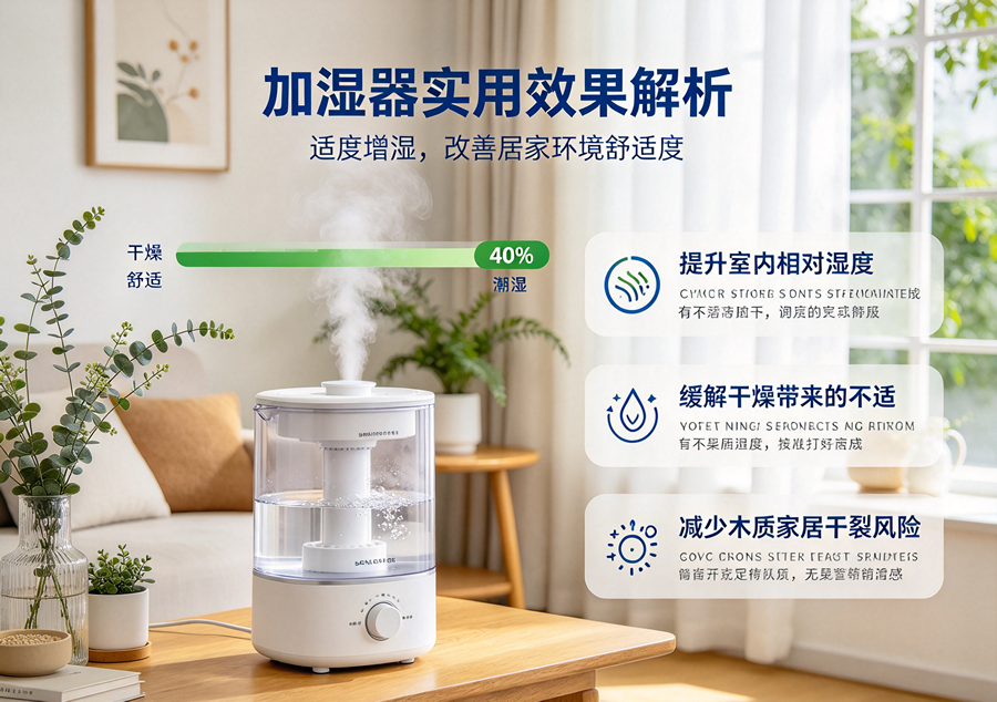 加湿器实用效果解析：适度增湿，改善居家环境舒适度