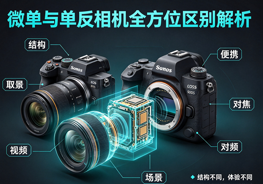 微单和单反的结构、取景与使用区别