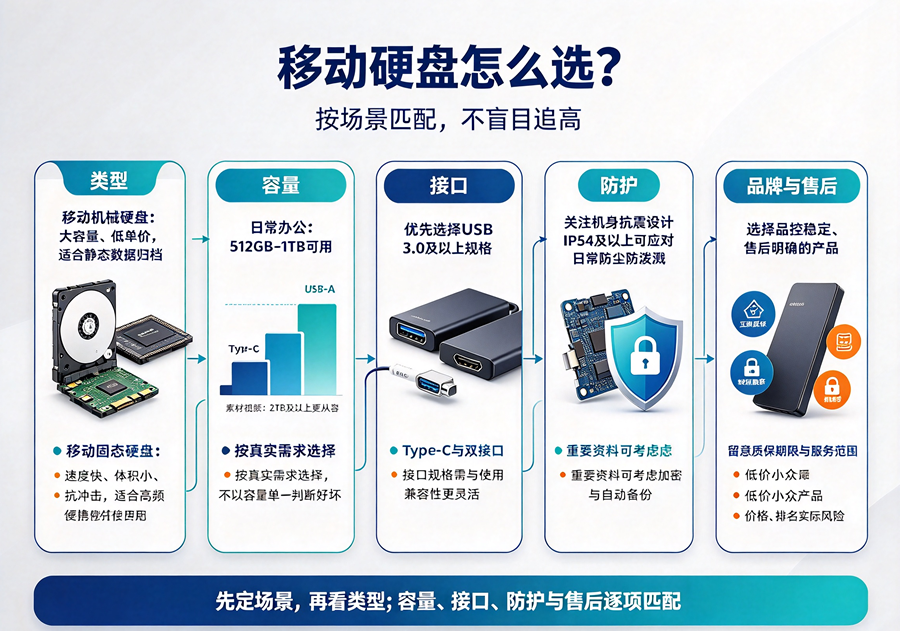 移动硬盘选购指南：按需挑选，避开存储误区