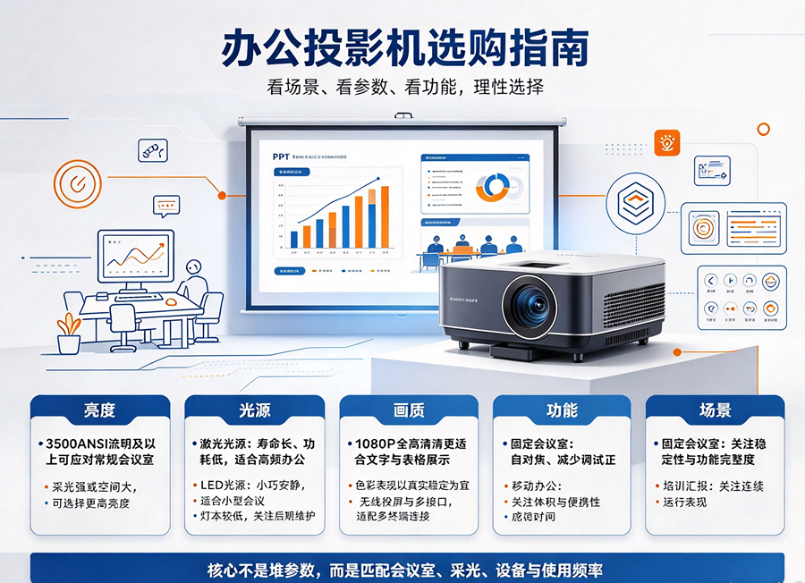 办公投影机选购指南：贴合场景，选对不选贵