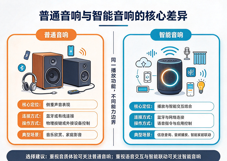 普通音响与智能音响的核心差异解析