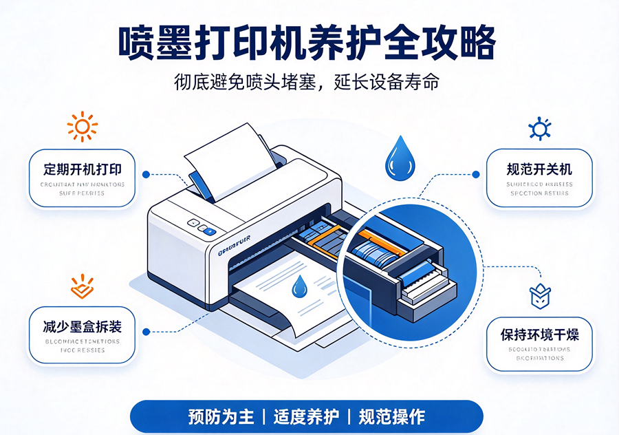 喷墨打印机养护全攻略：彻底避免喷头堵塞，延长设备寿命