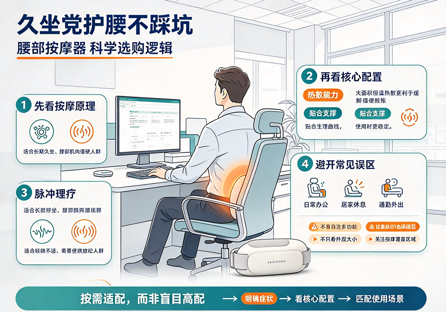 久坐党护腰不踩坑：腰部按摩仪科学选购逻辑