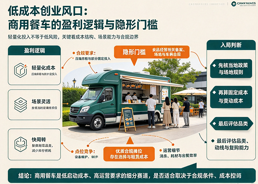 低成本创业风口：商用餐车的盈利逻辑与隐形门槛