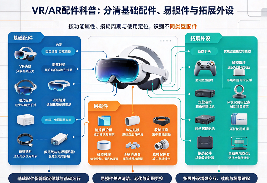 VR/AR配件科普：分清基础配件、易损件与拓展外设