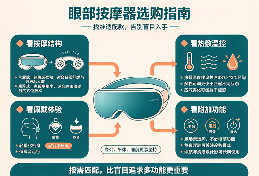 眼部按摩器选购指南：找准适配款，告别盲目入手